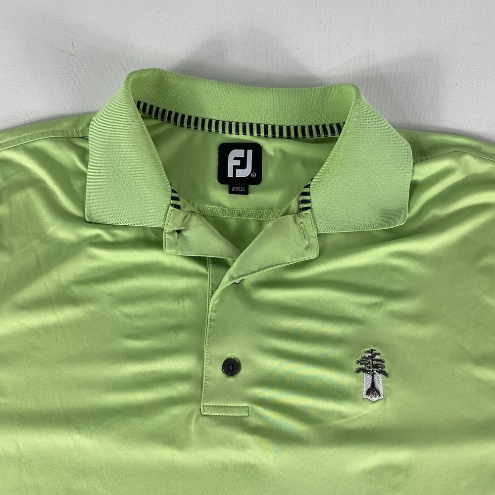 FootJoy Short Sleeve Polo Shirt Mens Large Green Golf Naples Florida